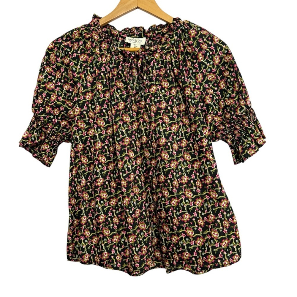 Rachel Zoe Floral Paisley Short Sleeve Top Blouse Size Small NWT - Picture 1 of 5